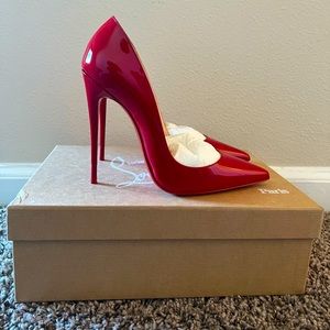 Christian Louboutin So Kate 120mm Red Patent Size 36.5